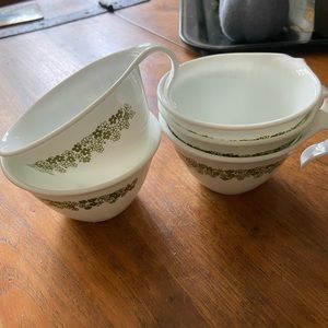 5 1970’s Crazy Daisies Corelle Coffee Cups